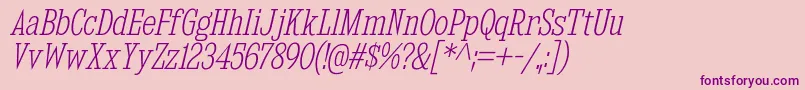 KingsbridgeCdElIt Font – Purple Fonts on Pink Background