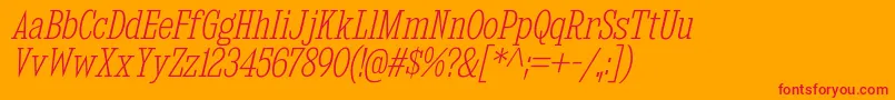KingsbridgeCdElIt Font – Red Fonts on Orange Background
