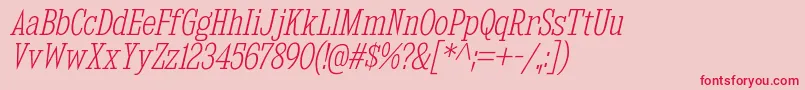 KingsbridgeCdElIt Font – Red Fonts on Pink Background