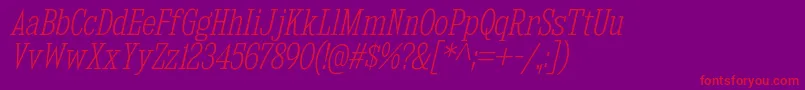 KingsbridgeCdElIt Font – Red Fonts on Purple Background