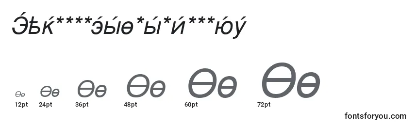 Tamaños de fuente CyrillicsansOblique