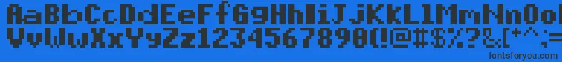 PixelmixBold Font – Black Fonts on Blue Background