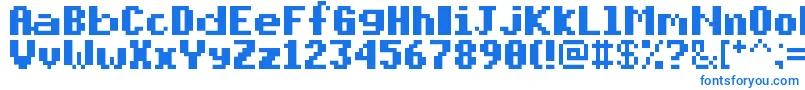 PixelmixBold Font – Blue Fonts on White Background