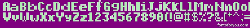 PixelmixBold Font – Green Fonts on Purple Background