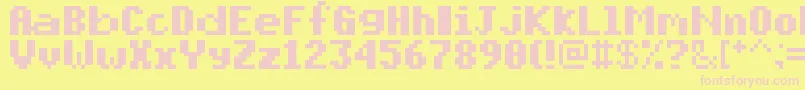 PixelmixBold Font – Pink Fonts on Yellow Background