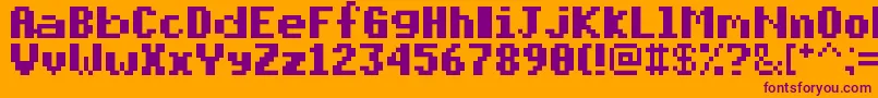 PixelmixBold Font – Purple Fonts on Orange Background