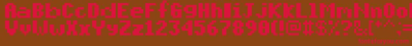 PixelmixBold Font – Red Fonts on Brown Background