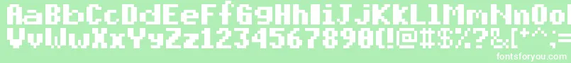 PixelmixBold Font – White Fonts on Green Background