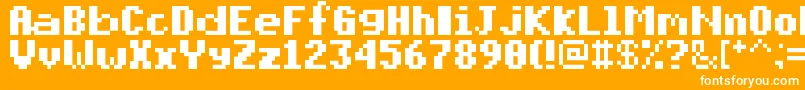 PixelmixBold Font – White Fonts on Orange Background
