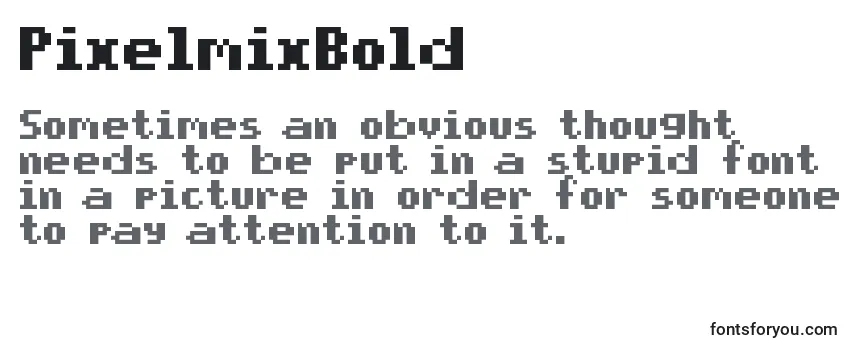 Überblick über die Schriftart PixelmixBold