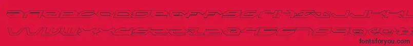 Fonte Taskforceoi – fontes pretas em um fundo vermelho