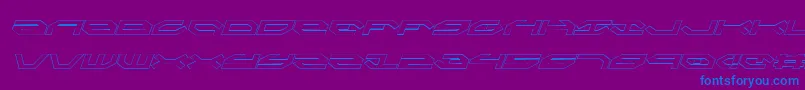 Taskforceoi Font – Blue Fonts on Purple Background