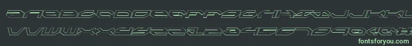 フォントTaskforceoi – 黒い背景に緑の文字