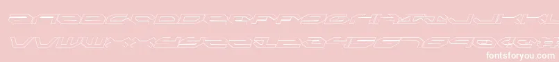 Taskforceoi-Schriftart – Weiße Schriften auf rosa Hintergrund