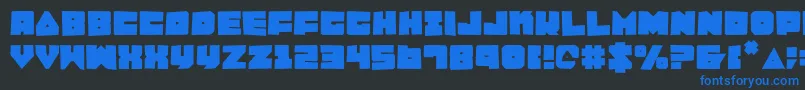 Lobotommyrou Font – Blue Fonts on Black Background