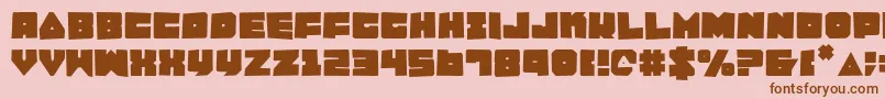 Lobotommyrou Font – Brown Fonts on Pink Background