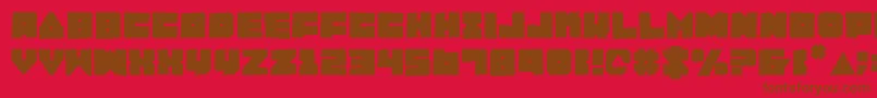 Lobotommyrou Font – Brown Fonts on Red Background