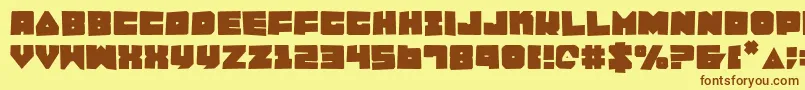 Lobotommyrou Font – Brown Fonts on Yellow Background