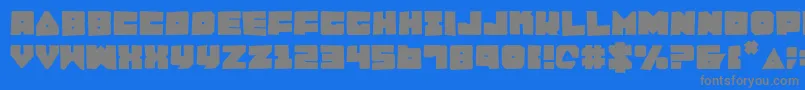 Lobotommyrou Font – Gray Fonts on Blue Background