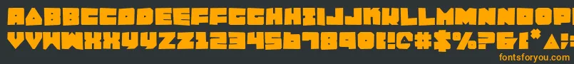Lobotommyrou Font – Orange Fonts on Black Background