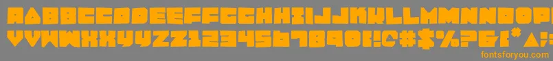 Lobotommyrou Font – Orange Fonts on Gray Background