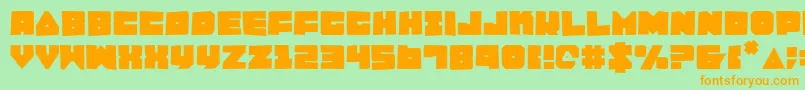 Lobotommyrou Font – Orange Fonts on Green Background
