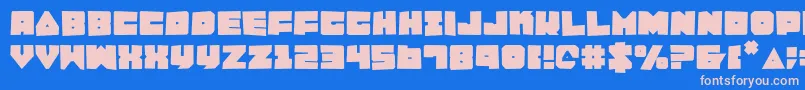 Lobotommyrou Font – Pink Fonts on Blue Background