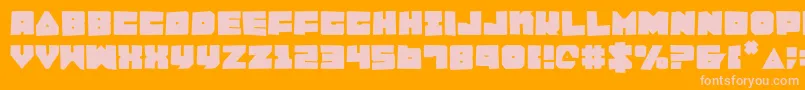 Lobotommyrou Font – Pink Fonts on Orange Background