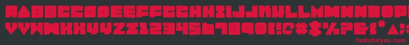 Lobotommyrou Font – Red Fonts on Black Background