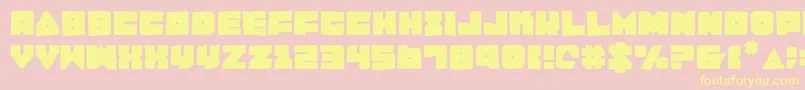 Lobotommyrou Font – Yellow Fonts on Pink Background