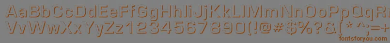 Europeshadowc Font – Brown Fonts on Gray Background