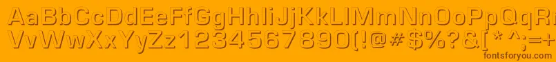 Europeshadowc Font – Brown Fonts on Orange Background