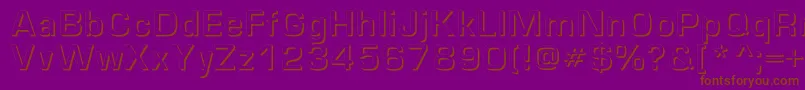 Europeshadowc-fontti – ruskeat fontit violetilla taustalla