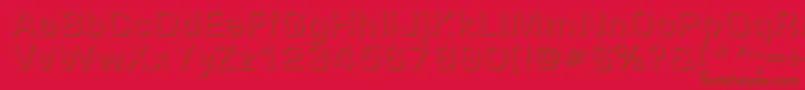 Europeshadowc Font – Brown Fonts on Red Background