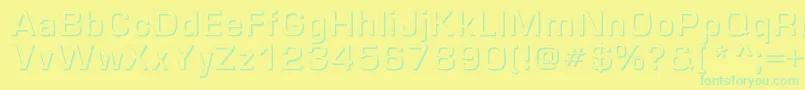 Europeshadowc Font – Green Fonts on Yellow Background