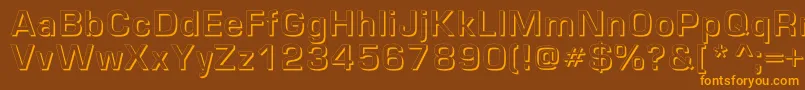 Europeshadowc Font – Orange Fonts on Brown Background