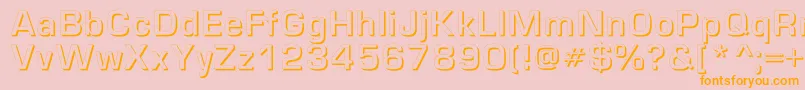 Europeshadowc Font – Orange Fonts on Pink Background