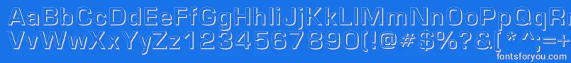 Шрифт Europeshadowc – розовые шрифты на синем фоне