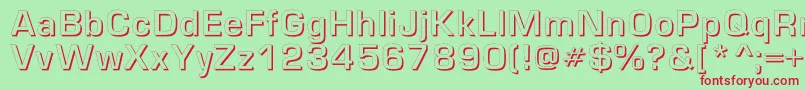 Europeshadowc Font – Red Fonts on Green Background