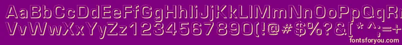 Europeshadowc Font – Yellow Fonts on Purple Background
