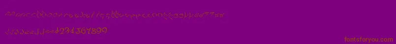 Pulsian Font – Brown Fonts on Purple Background