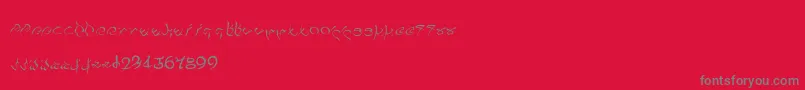 Pulsian Font – Gray Fonts on Red Background