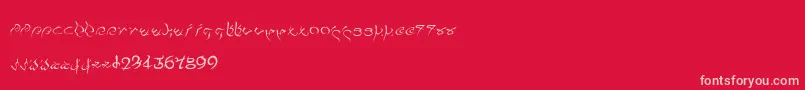 Pulsian Font – Pink Fonts on Red Background