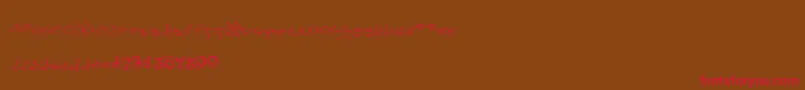 Pulsian Font – Red Fonts on Brown Background
