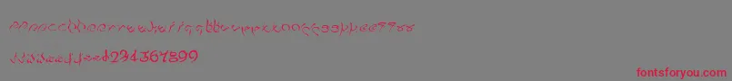 Pulsian Font – Red Fonts on Gray Background
