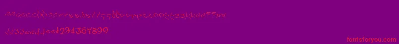 Pulsian Font – Red Fonts on Purple Background