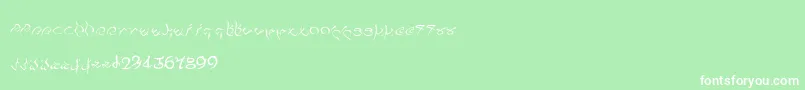 Pulsian Font – White Fonts on Green Background