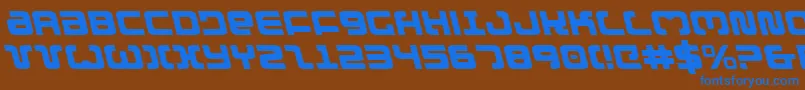 Exedoreleft Font – Blue Fonts on Brown Background
