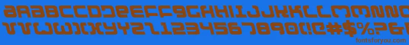 Exedoreleft Font – Brown Fonts on Blue Background