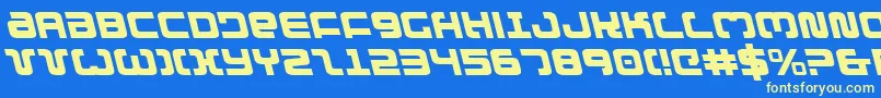 Exedoreleft Font – Yellow Fonts on Blue Background